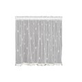 Micasa Heritage Lace  45 x 36 in. Sand Shell Tier with Shell Trim; White MI903272